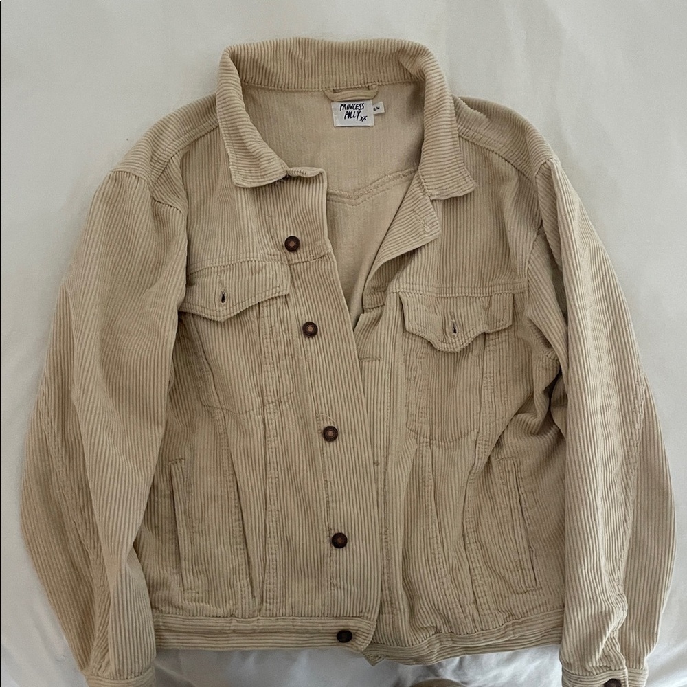 Princess Polly Tan courduroy jacket